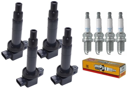 90080-19021 90919-02240 - 4x котушка запалювання та свічки toyota yaris p1 1.3 1.5