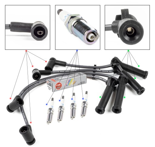 ZPR_53-0096_2467 -1 - Провода + свечи зажигания ngk ford fiesta iv 4 1.25 1.4 i