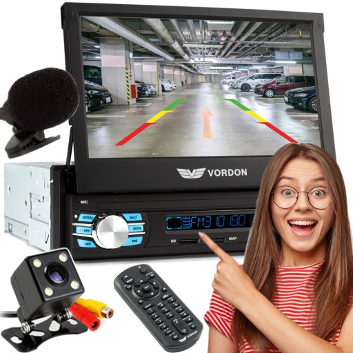 Автомагнитола 1DIN KENT 7 дюймов + Камера заднего вида