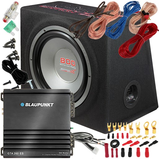 КОРОБКА БАС УСИЛИТЕЛЬ BLAUPUNKT КАБЕЛИ КОМПЛЕКТ