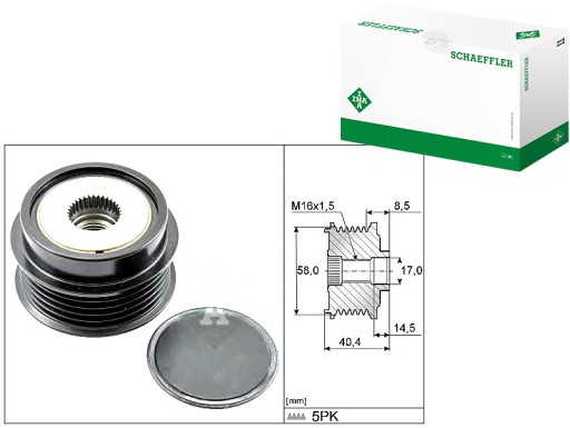 535 0280 - Шків генератора hyundai i10 i20 kia picanto
