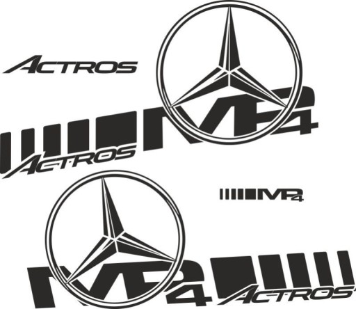 Наклейки шпон MERCEDES ACTROS MP4_v1_green
