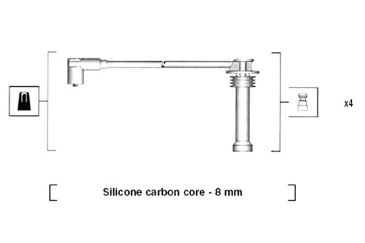 941185360787 - Комплект кабелів запалювання magneti marelli volvo c30 s40 ii v50
