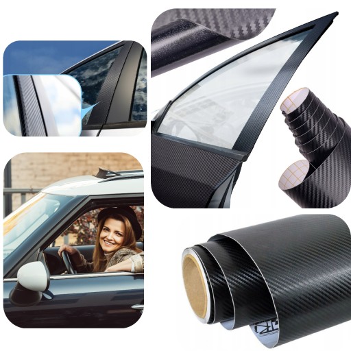 ВУГЛЕЦЕВА ФОЛЬГА 3D КАРБОНОВИЙ ШПОН 1. 27X28M ЧОРНИЙ