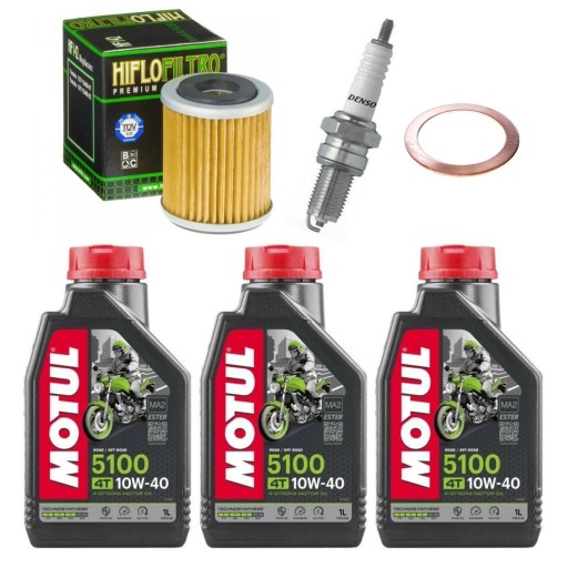 Сервисный комплект масло, фильтр, свечи зажигания motul для квадроцикла yamaha yfm 350 r raptor