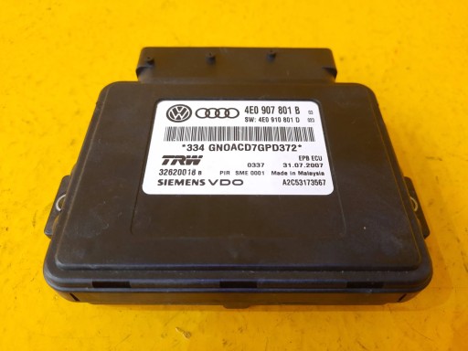 Audi a8 d3 4e модуль ручного гальма 4e0907801b