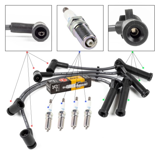 ZPR_53-0096_7586 -1 - Дроти + свічки NGK FORD FIESTA IV 4 1.25 1.4 і