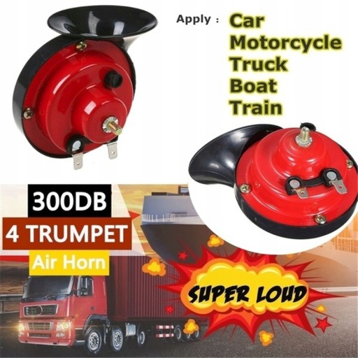 6935465276056 - 12 в 300 дб 4-х трубный супергромкий компрессор с сигналом