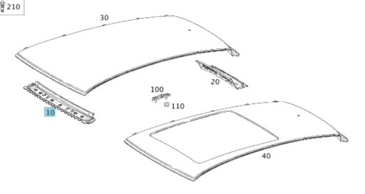 A1696510701 - РАМА КРЫШИ MERCEDES OE A 169 651 07 01