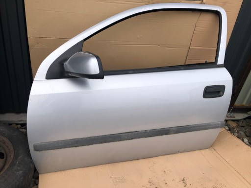 Opel astra g передняя левая дверь z147 серебристый 3d