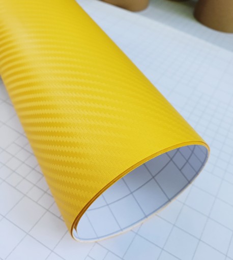 3D премиум углеродный шпон 152x60 желтый