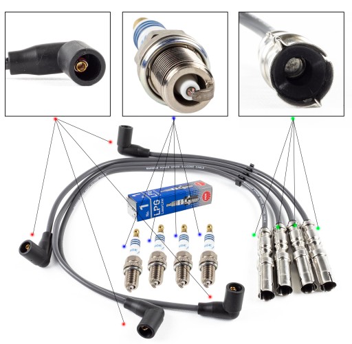ZPR_53-0082_1496 -3 - Дроти + свічки ngk skoda octavia i 1 2.0 00-04 р.