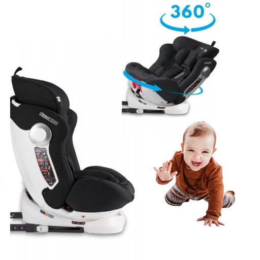Преміум поворотне автомобільне сидіння stigo чорний