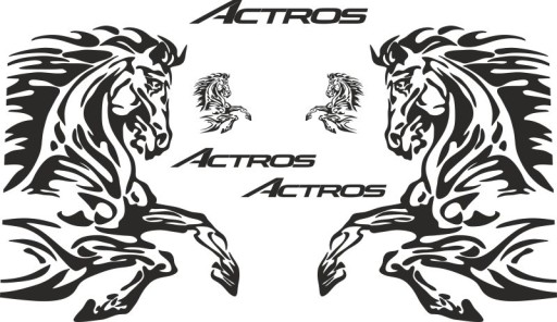 Наклейки шпон MERCEDES ACTROS MP4_v4_green