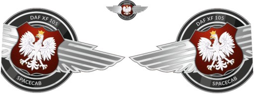 Наклейки DAF XF SPACECAB _ v27 _ _ _ полимер _ green