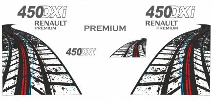 Наклейки RENAULT PREMIUM v11_polimer_green