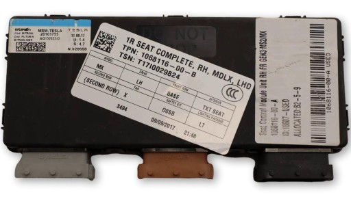 Модуль переднего правого сиденья tesla model x 1068116-00-a