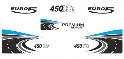 Наклейки RENAULT PREMIUM v12_polimer_green