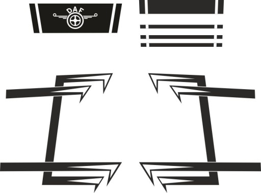 Наклейки / шпон DAF XF SPACECAB_v25_green