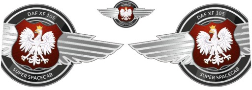 Наклейки DAF XF SUPER SPACECAB _ v27 _ _ _ полімер _ green