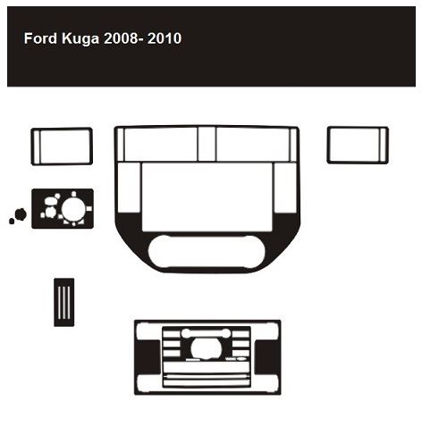 FORD KUGA ФАНЕРИ ВУГЛЕЦЮ НАКЛЕЙКИ ДЕРЕВО ПАНЕЛЬ 3D