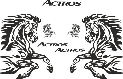 Наклейки шпон MERCEDES ACTROS MP3 / MP2_v4_green