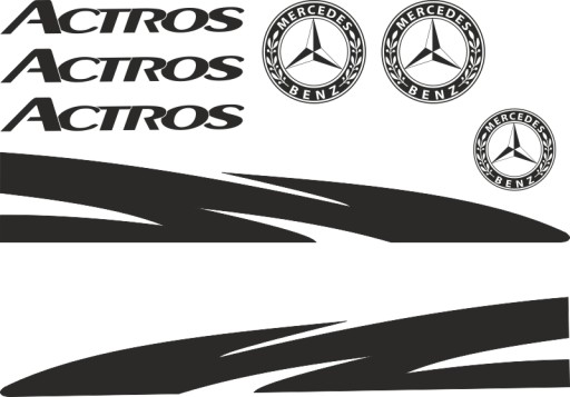 Наклейки шпон MERCEDES ACTROS MP3 / MP2_v2_green