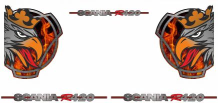 Наклейки Scania HIGHLINE_v17_polimer_green