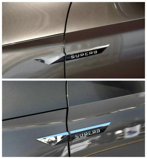 2x емблема значок Skoda SUPERB