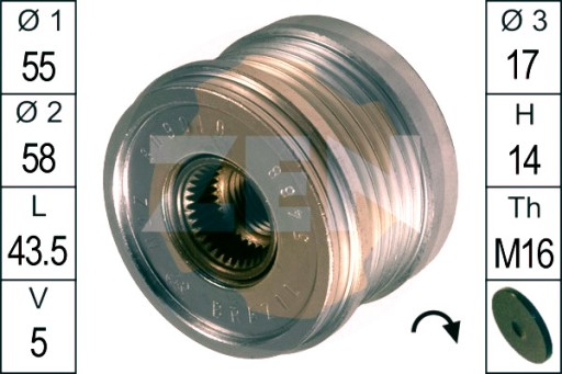 ZN5468 - Эра одностороннего сцепления эра dacia renault