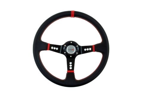 Руль Pro 350 мм смещение: 80 мм кожа черный