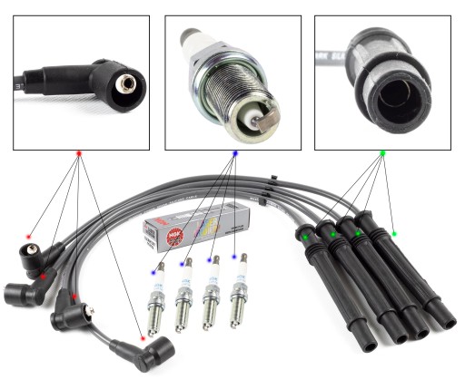 ZPR_53-0126_91432 -3 - Дроти + свічки ngk renault twingo ii 2 1.2 16v