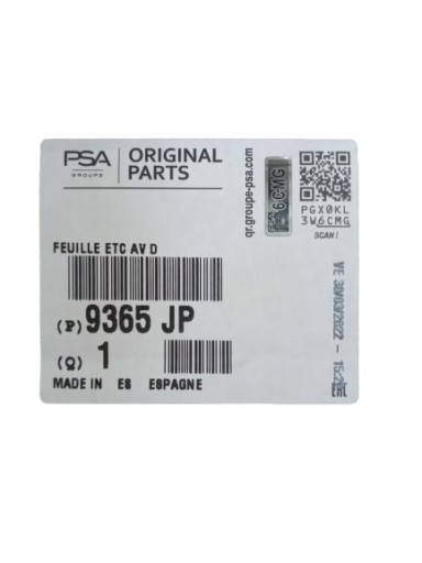 9365JP ПРЕЗЕНТАЦІЯ ДВЕРІ OE PSA PEUGEOT PARTNER