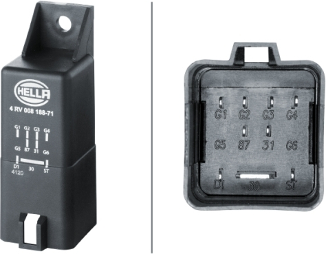 Реле свечей накаливания hella 4rv 008 188-711
