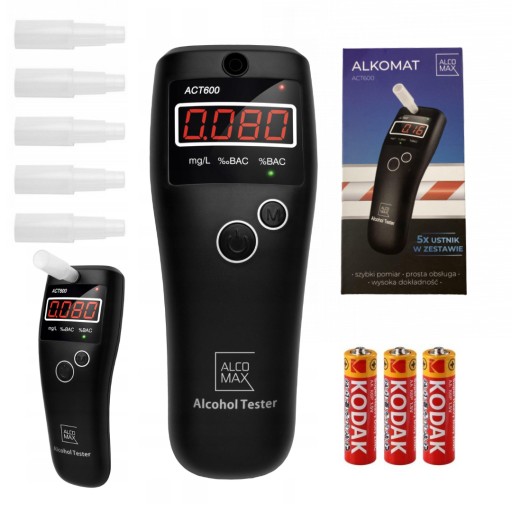 ПРОФЕССИОНАЛЬНЫЙ АЛКОТЕСТЕР PROMILE + МУНДШТУКИ