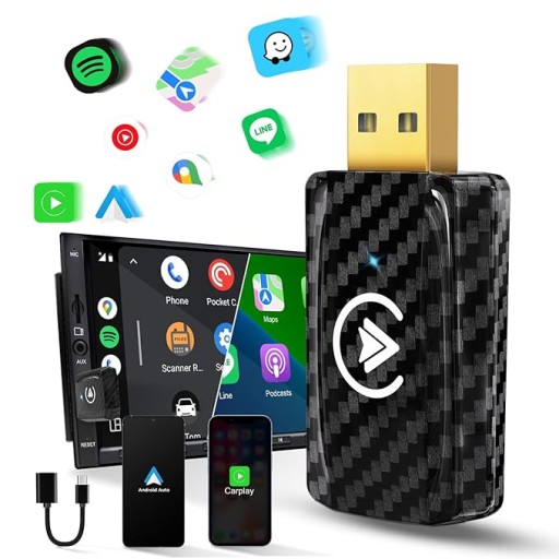 Msxttly беспроводной адаптер для carplay и android auto, беспроводной стик 2-в-1