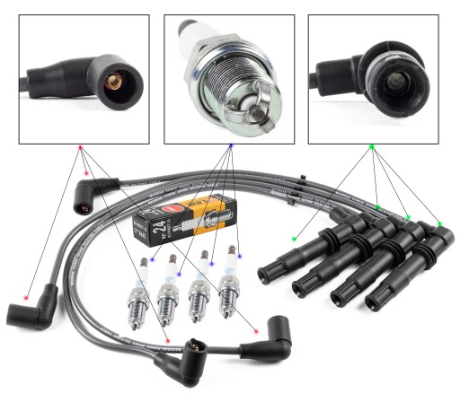 ZPR_53-0065_3045 -15 - Дроти + свічки ngk vw polo iii 3 клас. 1.4 16v