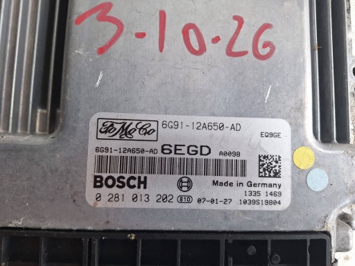 LAND ROVER ordinateur unité de commande électronique uce moteur 6G91-12A650-AD BOSCH 0281013202
