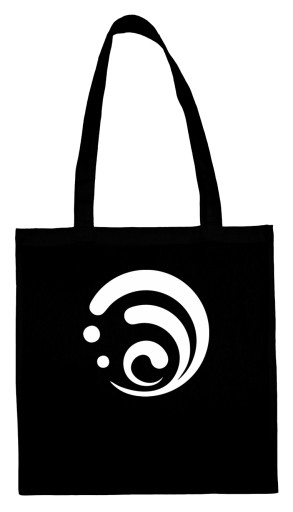 Genshin Impact Hydro nákupná taška čierna bavlnený darček pre fanúšika