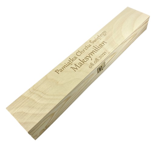 ДЕРЕВ'ЯНА Скринька ДЛЯ СВІЧОК ХРЕЩЕННЯ/ПРИЧАСТЯ ГРАВІЮВАННЯ