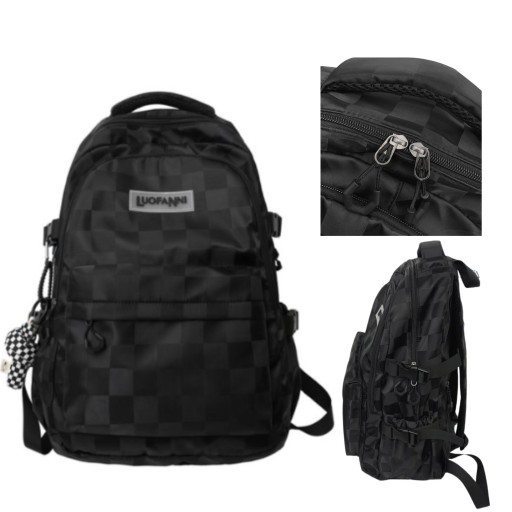 Багатокамерний шкільний рюкзак Lukoss чорний