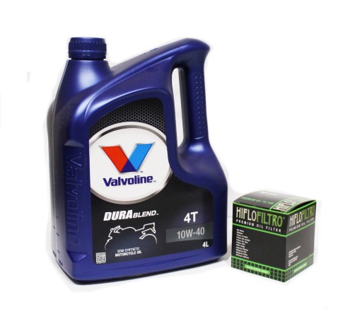 Масло Valvoline Durablend 10w40 4T 4L + фільтр HF112