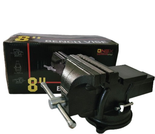 Слесарные тиски 200 мм поворотные наковальни твердые