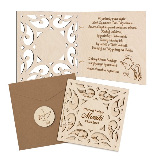 ДЕРЕВ'ЯНА РІЗДВОВА ЛИСТІВКА ПОДАРУНОК ПОДАРУНОК