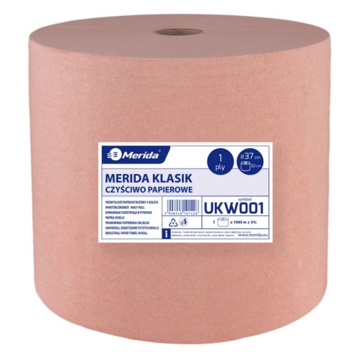 ПАПІР ДЛЯ ЧИЩЕННЯ MERIDA CLASSIC, КОРИЧНЕВИЙ, 1-ШАР., ДИАМ. 37 СМ, ДОВЖ 1000