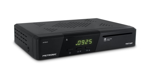 METRONIC 441639 DEKODÉR TNT SAT HD, ČIERNY, H.265 HEVC