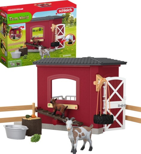 SCHLEICH 42726 FARM WORLD Zagroda dla kóz (4069111053967) • Cena
