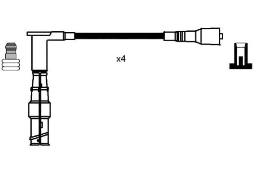 738 - Комплект кабелей зажигания mercedes c (w202) c t