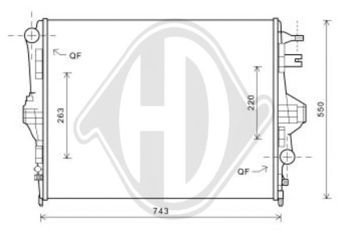 DCM3465 - Радиатор системы охлаждения двигателя volkswagen touareg 10-14