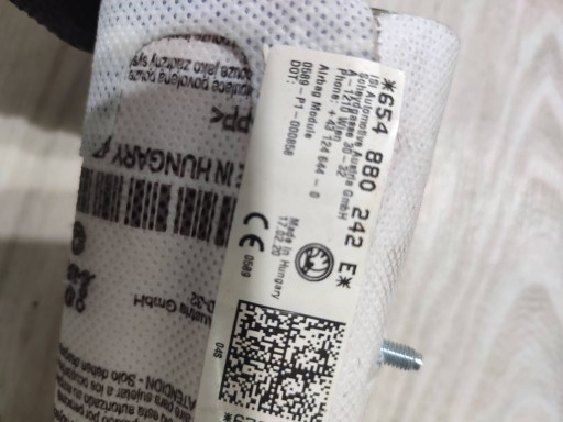 Skoda Scala 2020 right side airbag powietrzna airbag seat